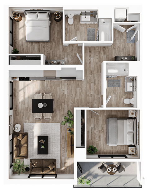 a 1 bedroom floor plan of a house with a bathroom and a living room